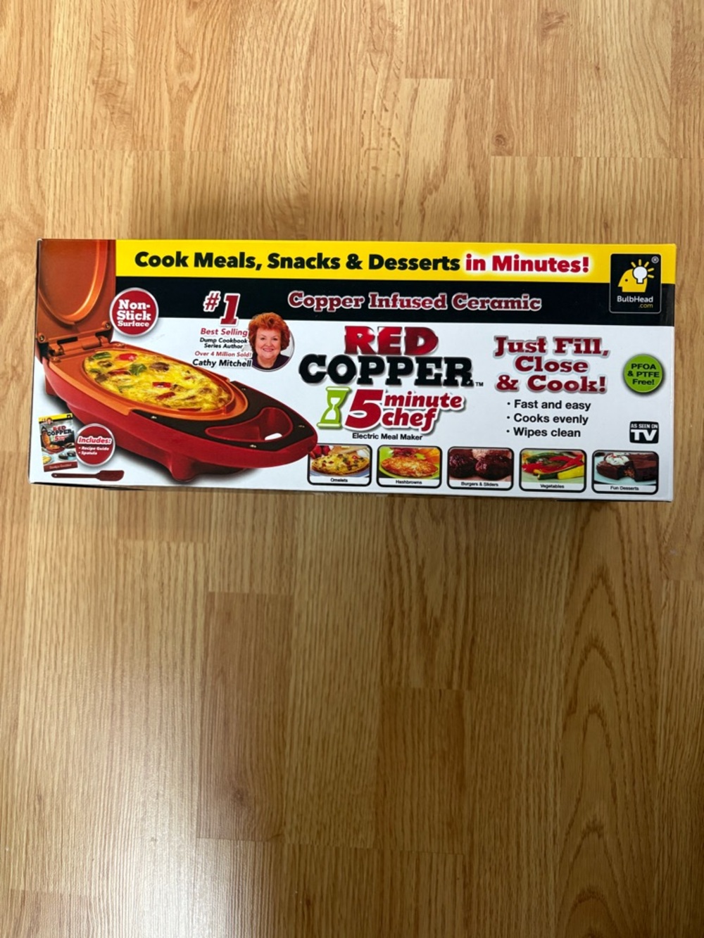 Red Copper 5 Minute Chef Electric Meal Maker - Red